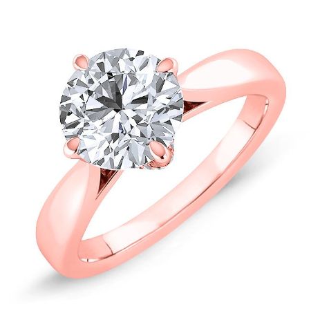 Gardenia Round Moissanite Bridal Set rosegold