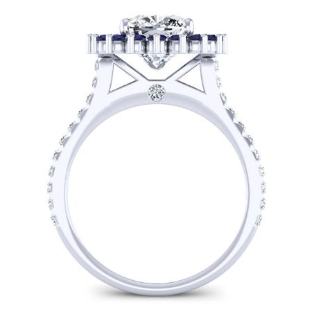 Gazania Cushion Moissanite Bridal Set whitegold