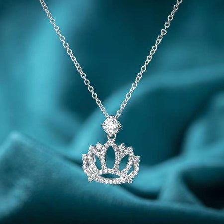 Glenda Moissanite Necklace whitegold