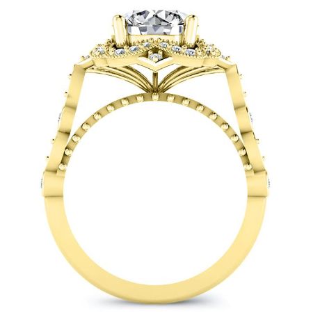 Hana Diamond Matching Band Only (engagement Ring Not Included) For Ring With Round Center yellowgold