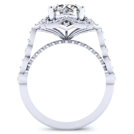 Hana Round Moissanite Bridal Set whitegold