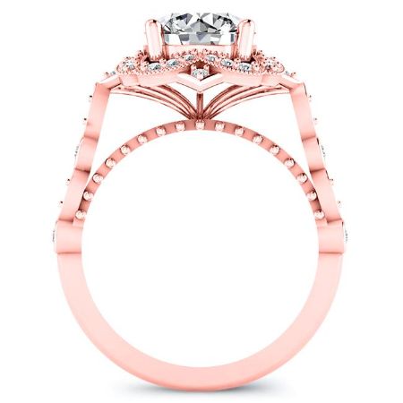 Hana Round Moissanite Bridal Set rosegold