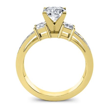 Hazel Round Moissanite Bridal Set yellowgold