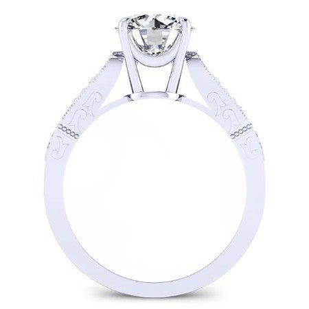 Heath Round Moissanite Bridal Set whitegold