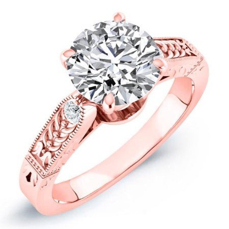 Heath Round Moissanite Bridal Set rosegold