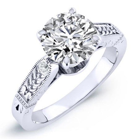 Heath Round Moissanite Bridal Set whitegold