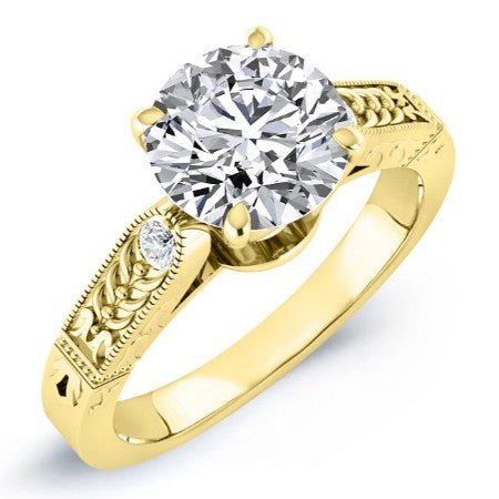 Heath Round Moissanite Bridal Set yellowgold
