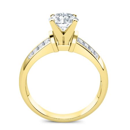 Heather Round Moissanite Bridal Set yellowgold