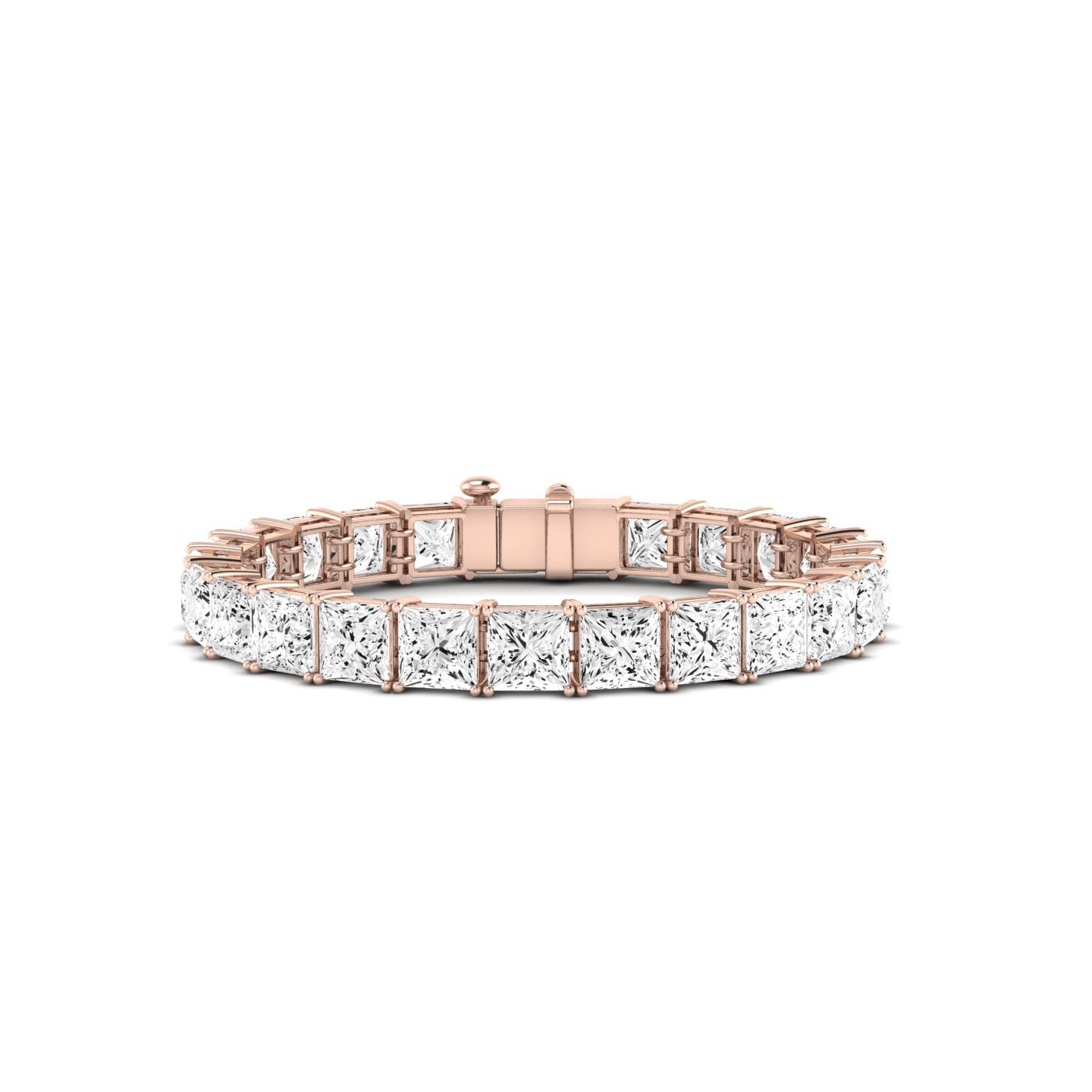 Helena Princess Moissanite Tennis Bracelet rosegold