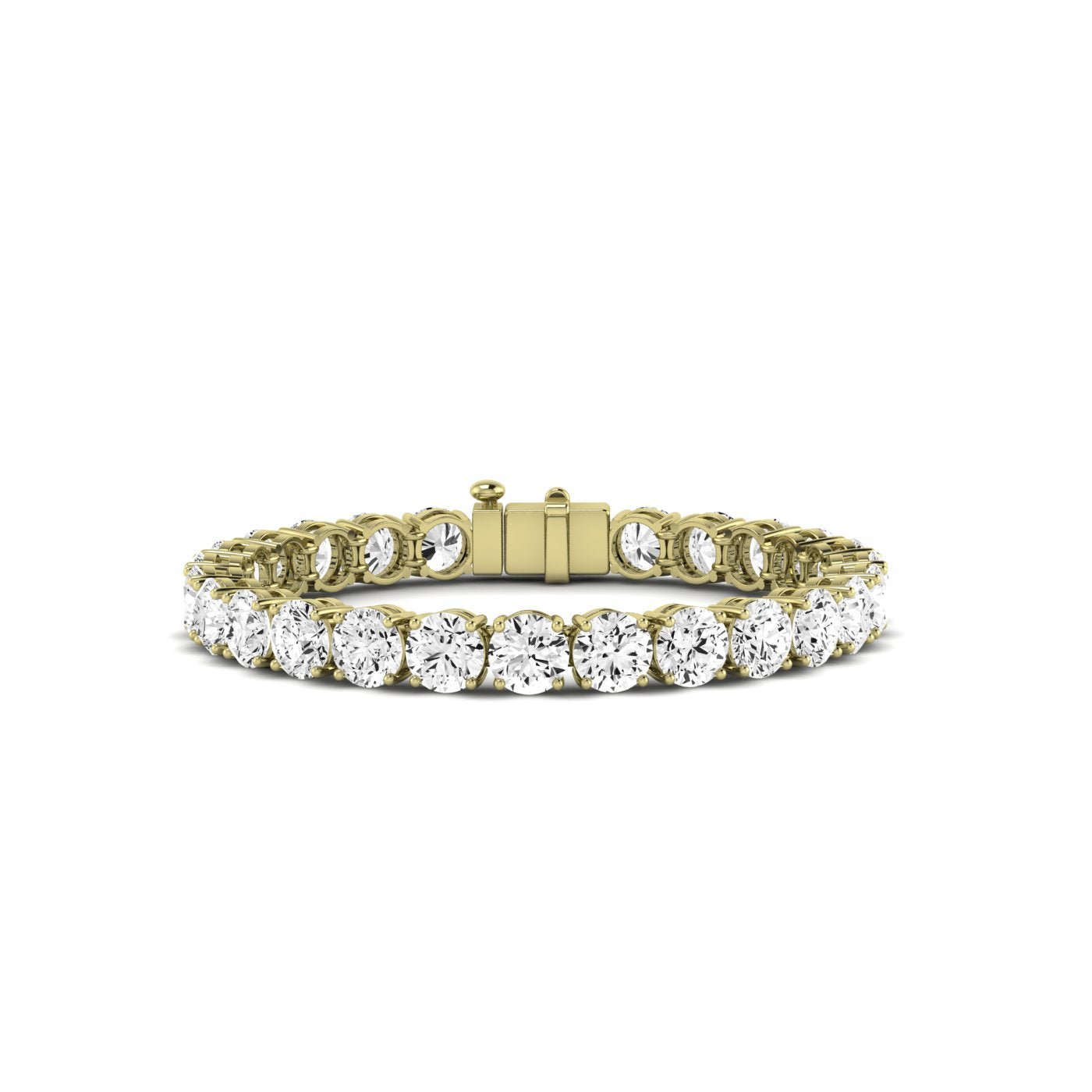 Helena Round Moissanite Tennis Bracelet yellowgold