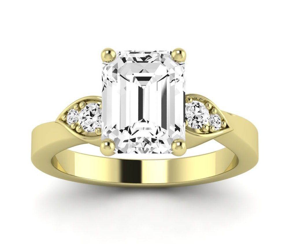 Hibiscus - GIA Natural Emerald Diamond Engagement Ring
