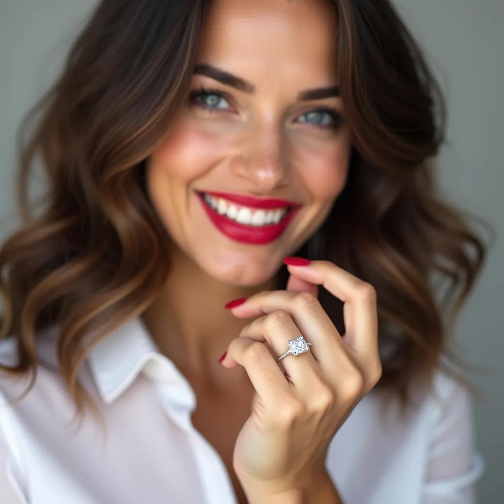 Holly - GIA Natural Princess Diamond Engagement Ring