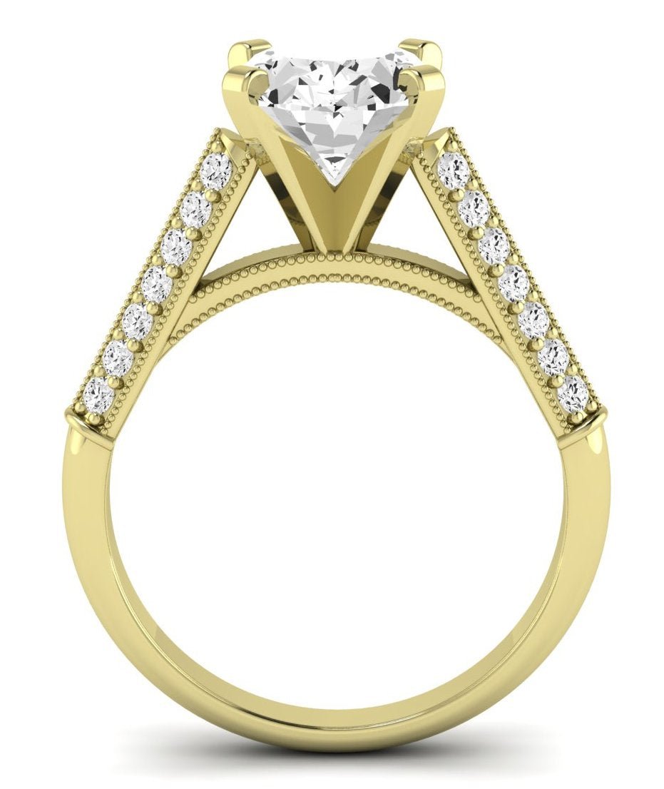 Iberis Oval Moissanite Engagement Ring yellowgold