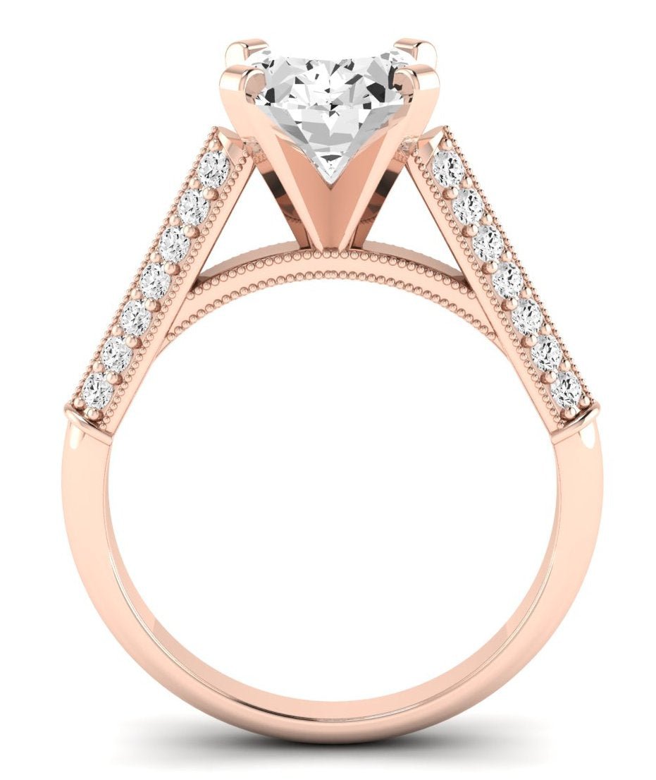Iberis Oval Moissanite Engagement Ring rosegold