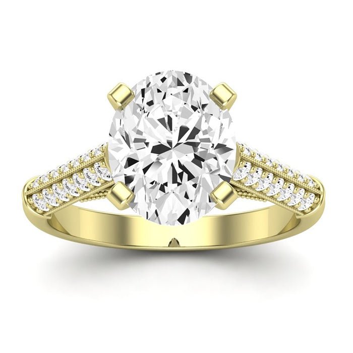 Iberis Oval Moissanite Engagement Ring yellowgold
