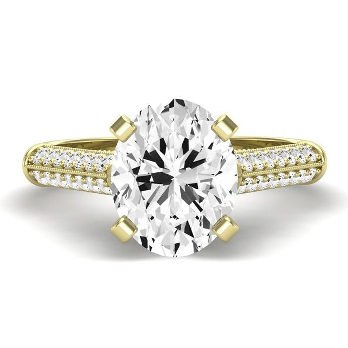 Iberis Oval Moissanite Engagement Ring yellowgold