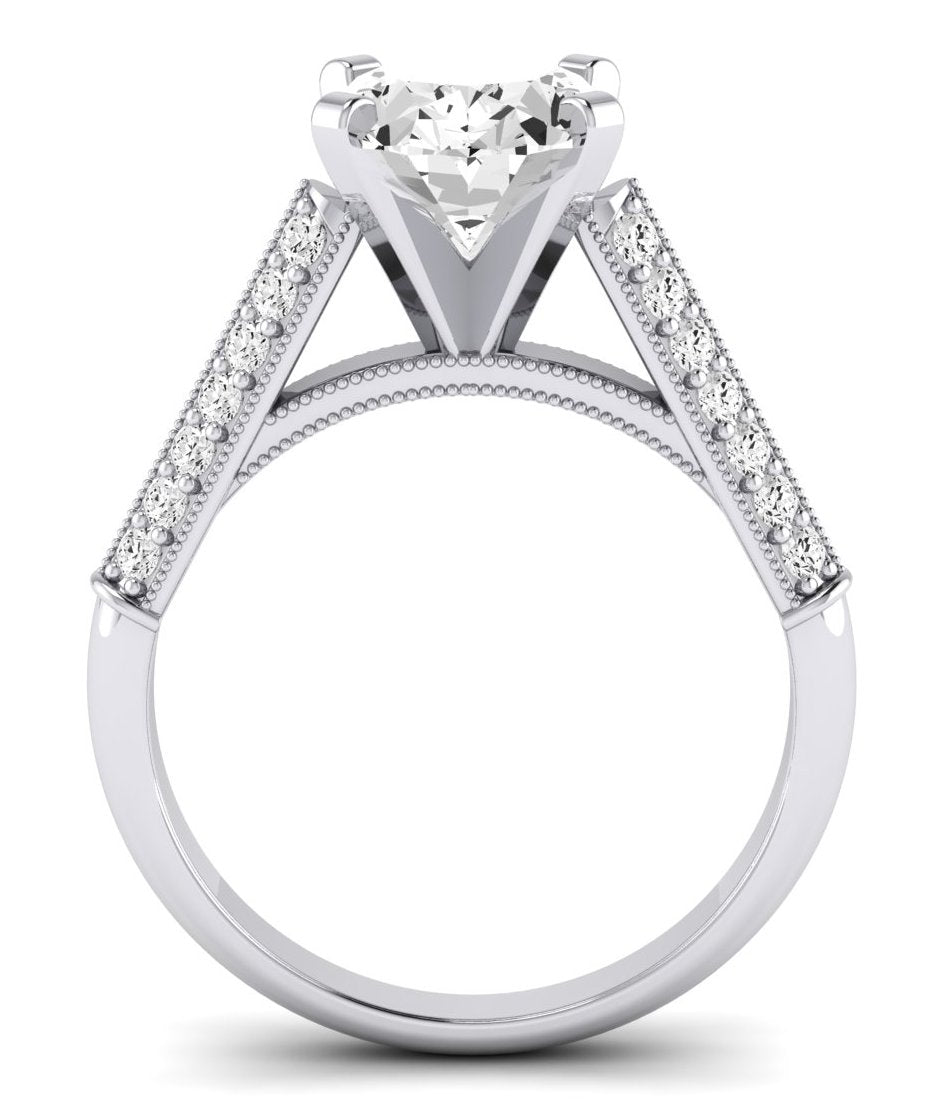 Iberis Oval Moissanite Engagement Ring whitegold