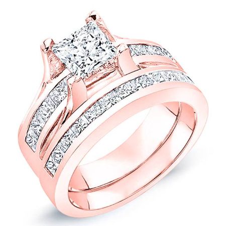 Ilima Princess Moissanite Bridal Set rosegold
