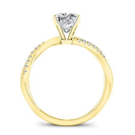Iris Princess Moissanite Bridal Set yellowgold