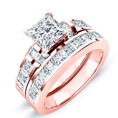Ivy Princess Moissanite Bridal Set rosegold