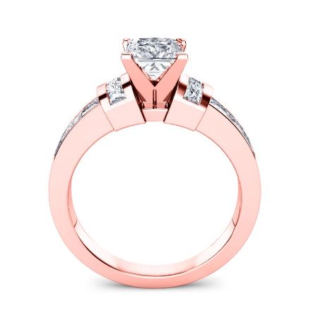 Ivy Round Moissanite Bridal Set rosegold