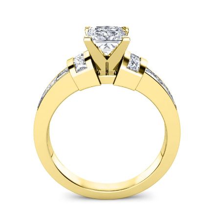Ivy Round Moissanite Bridal Set yellowgold