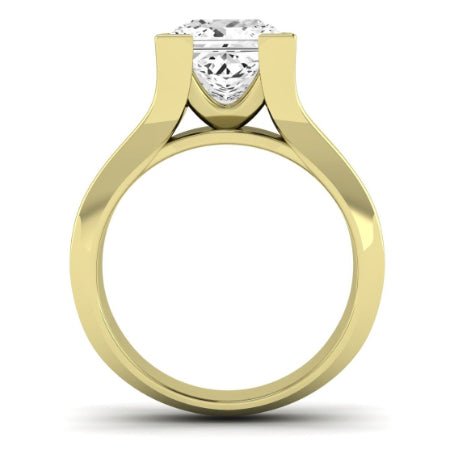 Jasmine Moissanite Matching Band Only (does Not Include Engagement Ring) For Ring With Princess Center yellowgold