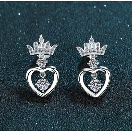 Jenn Round Moissanite Earrings whitegold