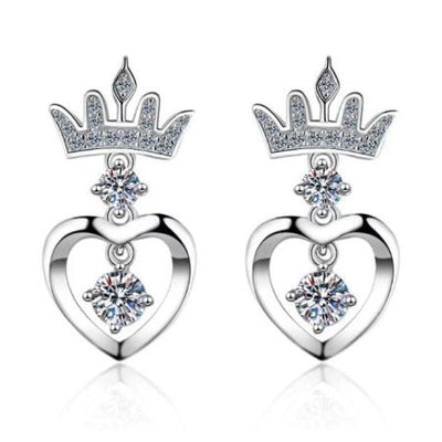 Jenn Round Moissanite Earrings whitegold