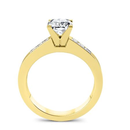 Jessamine Round Moissanite Engagement Ring yellowgold