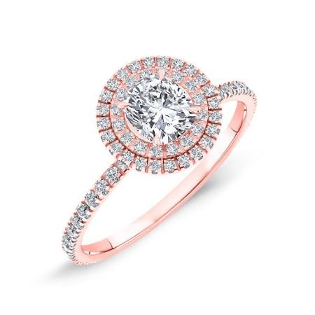 Juniper Cushion Moissanite Bridal Set rosegold