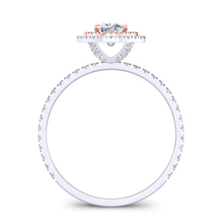 Juniper Cushion Moissanite Bridal Set whitegold