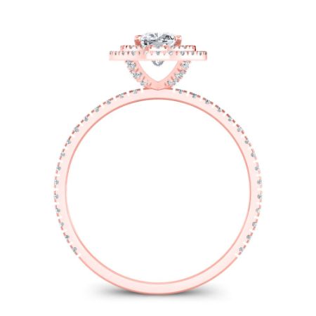 Juniper Cushion Moissanite Bridal Set rosegold