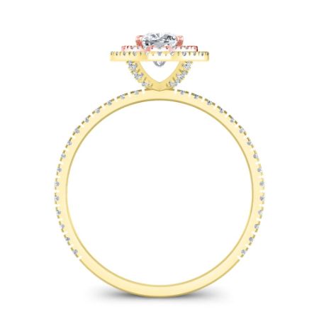 Juniper Cushion Moissanite Bridal Set yellowgold