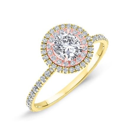 Juniper Cushion Moissanite Bridal Set yellowgold