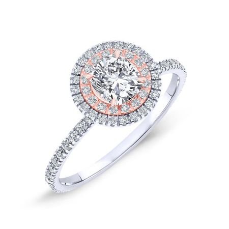 Juniper Cushion Moissanite Bridal Set whitegold