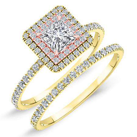 Juniper Princess Moissanite Bridal Set yellowgold