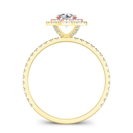 Juniper Round Moissanite Bridal Set yellowgold