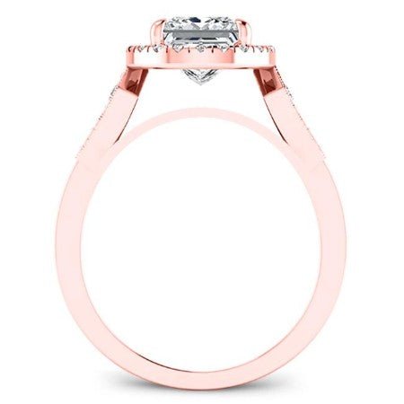Kalmia Princess Moissanite Bridal Set rosegold