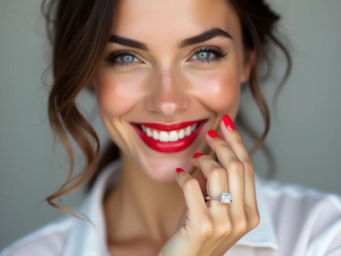 Lantana - Princess Moissanite Engagement Ring