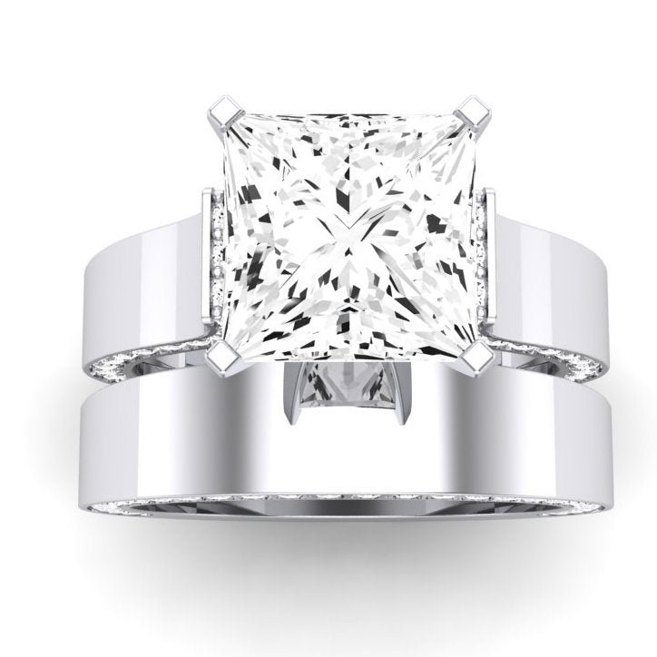 Lavender - Princess Diamond Bridal Set (Clarity Enhanced)