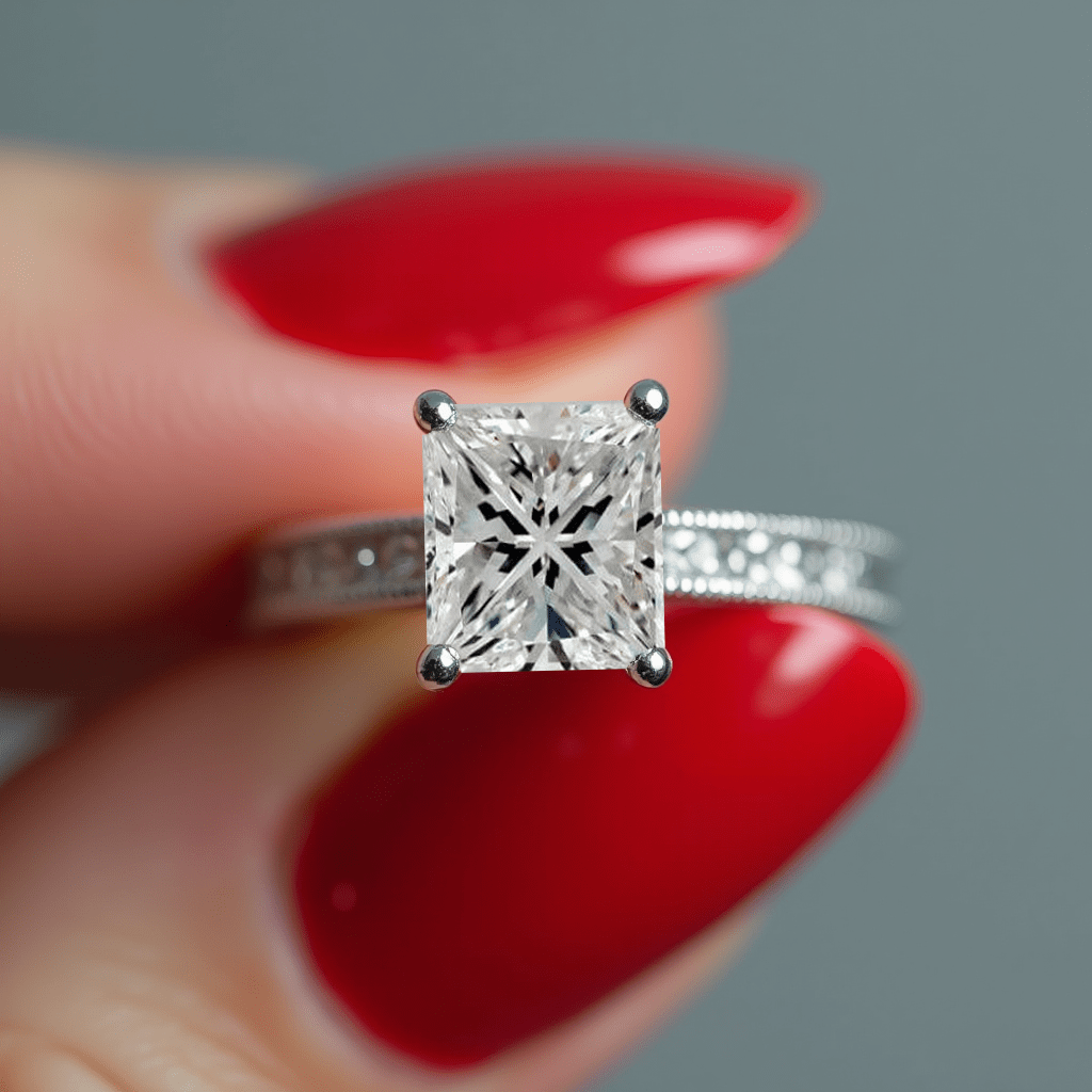 Laylani - Princess Moissanite Engagement Ring