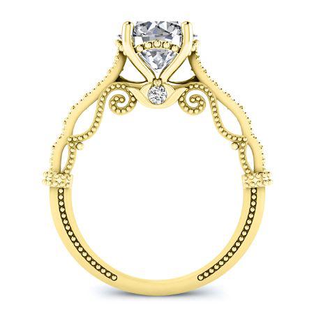 Laylani Round Moissanite Bridal Set yellowgold