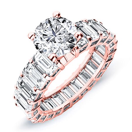 Linnea Round Moissanite Bridal Set rosegold