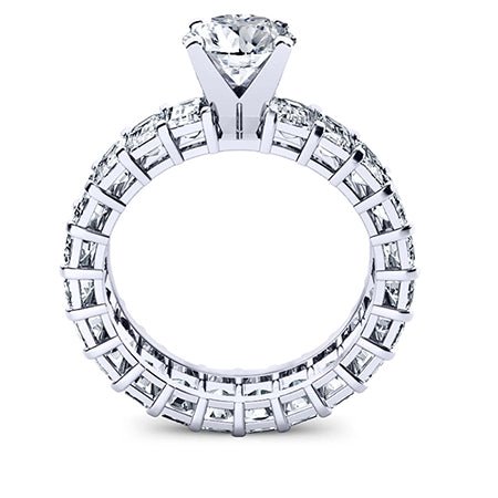 Linnea Round Moissanite Bridal Set whitegold