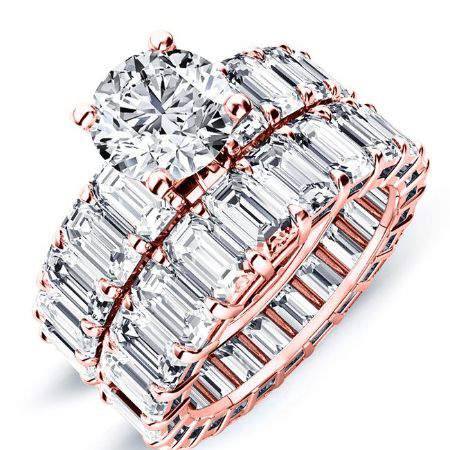 Linnea Round Moissanite Bridal Set rosegold