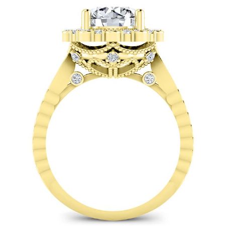 Lita Round Moissanite Bridal Set yellowgold