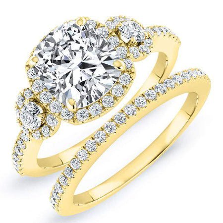 Lunaria - GIA Natural Cushion Diamond Bridal Set