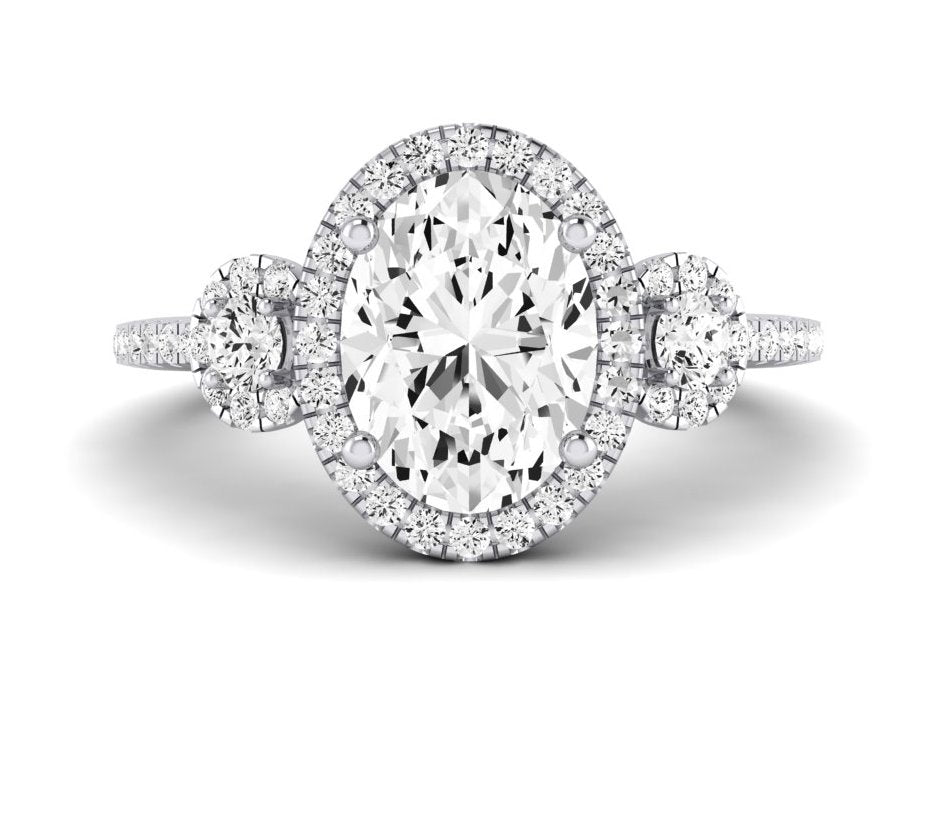 Lunaria Oval Diamond Engagement Ring (Lab Grown Igi Cert) whitegold