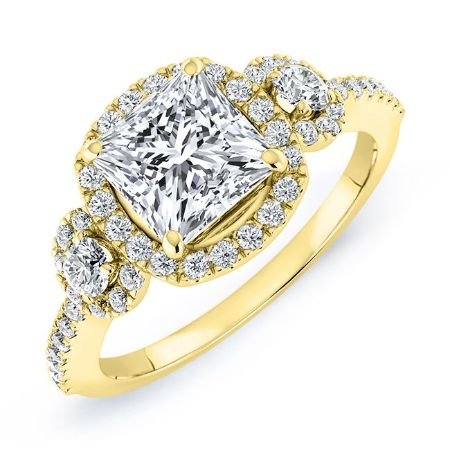 Lunaria Princess Moissanite Bridal Set yellowgold